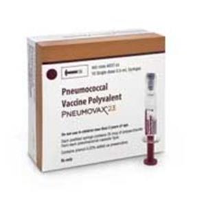 Pneumovax-23 Pneumococcal Injectable PFS 25mcg .5mL 10/Pk - Merck Vaccines — 00006483703 Image