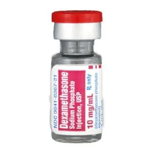 Dexamethasone Sodium Phosphate Inj SDV 10mg/mL Strl 25x1ml - West-Ward Pharm Injectables — 00641036725 Image